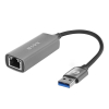 S-link SW-U334 Gri Metal USB 3.0 to RJ45 10/100/1000Mbps Gigabit Adaptör