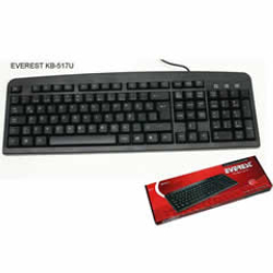 Everest Kb-517U F Usb Standart Si̇yah Klavye