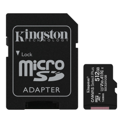 Kingston 512Gb Class10 Uhs-I Sdxc Canvas Select Plus Microsd Hafıza Kartı 