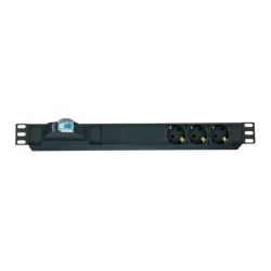 Ager 3Xdin49440 Soketli Schuko Grup Priz, 19&#039;&#039; 1U,   Pvc G&Ouml;Vdeli, 16A On/Off Ayd