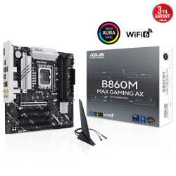 Asus B860M Max Gaming Ax Lga1851 Ddr5 8666 Dp 3Xm2 Usb3.2 Wifi 6+Bt 2.5Gbit Matx