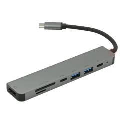 Frisby Fa-7662Tc Usb Type-C - Hdmi+Sd/Tf+Usb3.0