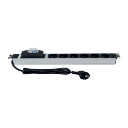 Ager 12Xdin49440 Soketli Schuko Grup Priz, 19&#039;&#039; 1U, 16U 2X16A  Aluminyum 