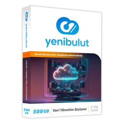 Yenibulut Veri Y&Ouml;Netim Yazılımı 500 Gb 1 Yıl Lisans 5 Kullanıcı