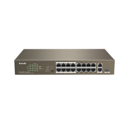 Tenda Tef1118P-16-150W 16Fe Poe Port (150W), 1Ge Uplink, 1Xcombo Sfp Switch