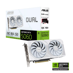 8 Gb Asus Dual-Rtx5060-O8G-White Rtx 5060 Gddr7 128Bit Oc Hdmi 3Xdp Dlss3 Ekran 