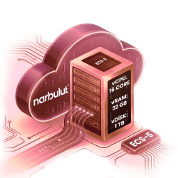Narbulut Bulut Sunucu Hizmeti - Ecs5 16Core 32Gb Ram 1000Gb Ssd 1 Aylık