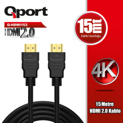 Qport 15M Hdmi 2.0 Versi̇yon 4K 60Hz Kablo (Q-Hdmi152)